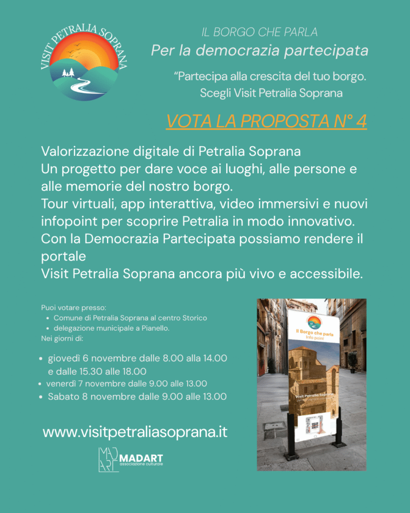 Visit Petralia Soprana progetto il Borgo che Parla - Democrazia Partecipata - 2025 -proposta 4