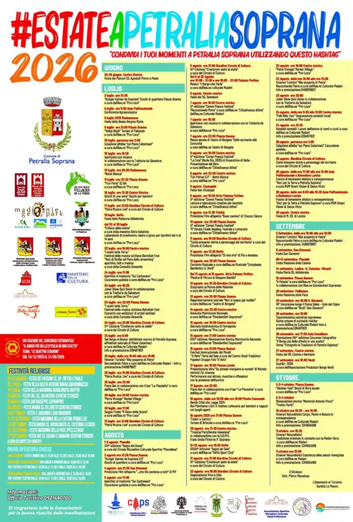 Visit Petralia Soprana programma estivo 2026