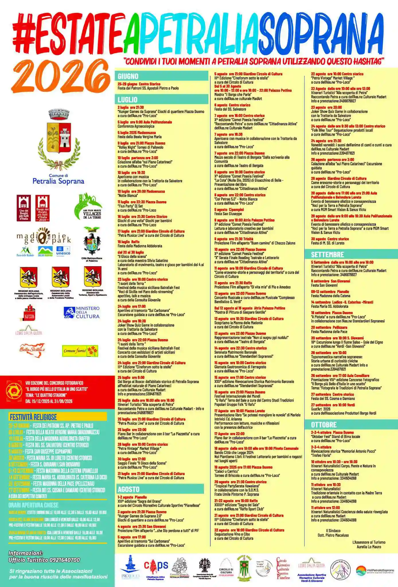 Visit Petralia Soprana programma estivo 2026